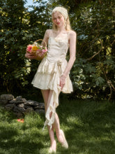 Cloud - like Lace Jacquard Little White Dress - CHINASQUAD
