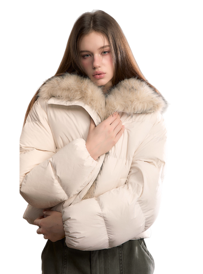 Detachable Faux Fur Collar Down Jacket