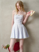 Natural Cotton Embroidered Little Blue Dress - CHINASQUAD