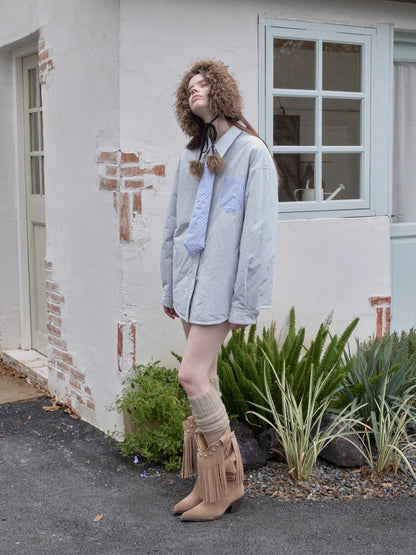 Wool Blend Over-the-Knee Slouchy Socks