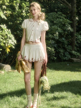 Lace Embroidery Airy Shirt & Skirt Set - CHINASQUAD