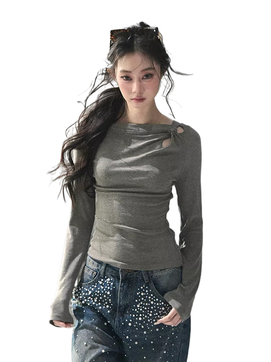 Silent Poem Asymmetrical Knot Top