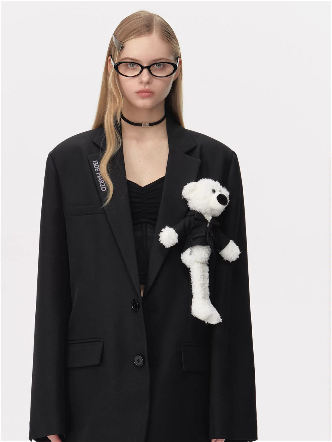 Plush Toy-Detail Relaxed-Fit Blazer