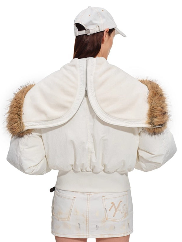 Polar Eco-Faux Fox Fur Down Jacket