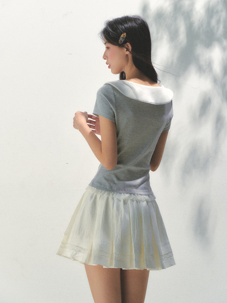 Lace Bow Retro T-shirt - CHINASQUAD
