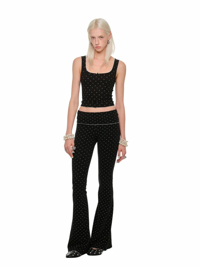 Cat Paw Lace Back Top &amp; Skirt Set