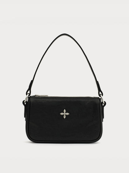 Badge Cross Leather Handbag