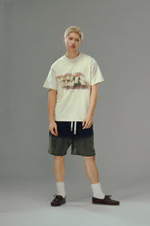 Beige Printed T-Shirt - CHINASQUAD