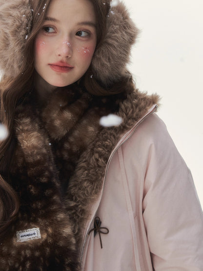 Fuzzy Bambi-Inspired Faux Fur Scarf