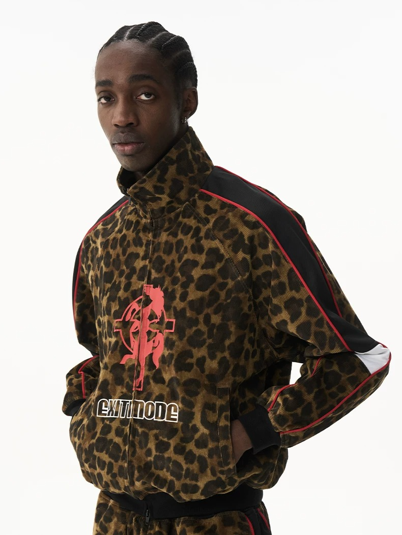 Vintage Leopard Print Sport Jacket