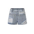 24ANS Distressed Studded Denim Short – Blue