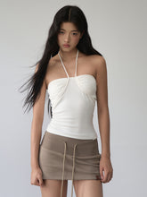 Patchwork Drawstring Bodycon Skirt - CHINASQUAD