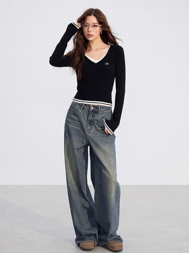 Slim-Fit Soft-Touch Knit Blouse