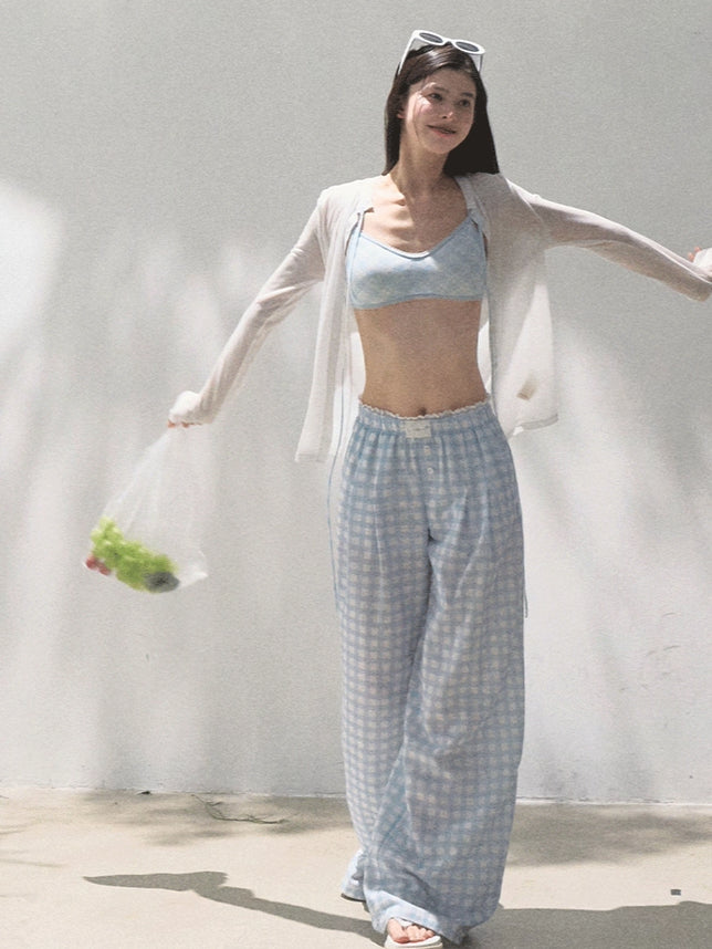 Tencel–Linen Relaxed Wide-Leg Pants