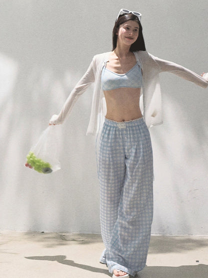 Tencel–Linen Relaxed Wide-Leg Pants