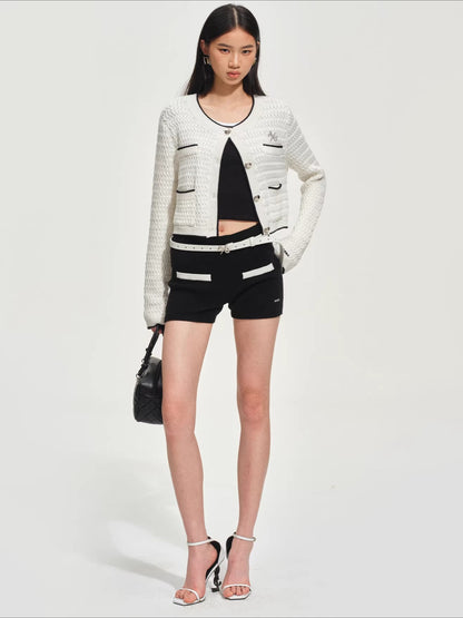 Straight-Leg Wool-Blend Casual Shorts