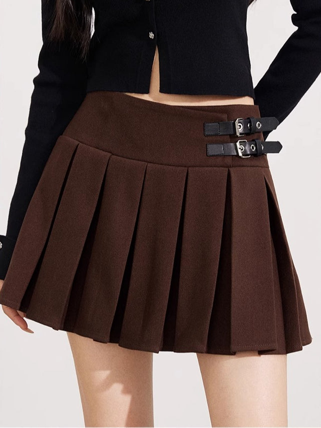High-Waist Pleated Skirt