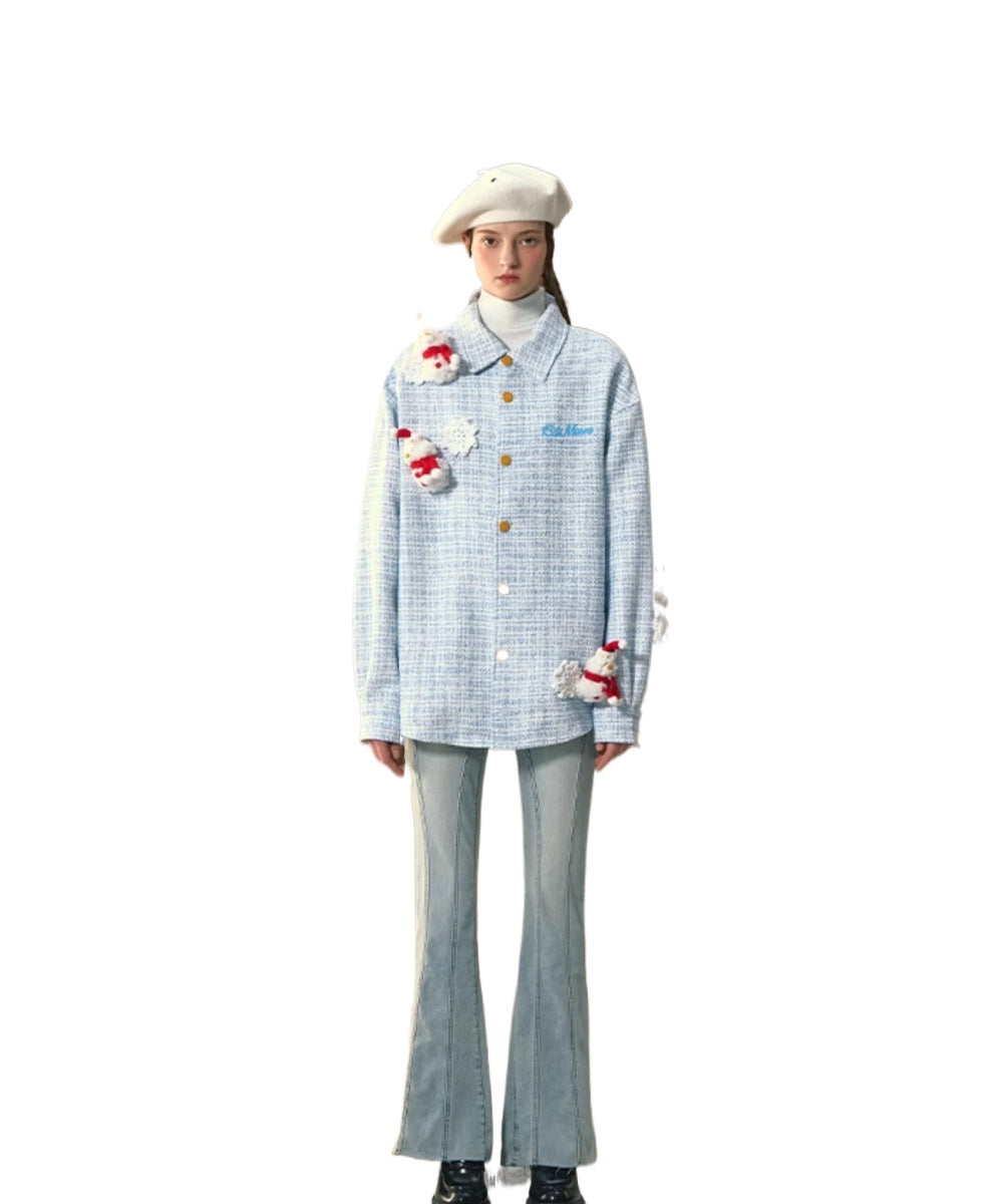 Chirstmas Snowman Bear Shirt Coat - CHINASQUAD