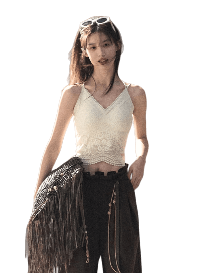 High-Stretch Lace Backless Camisole