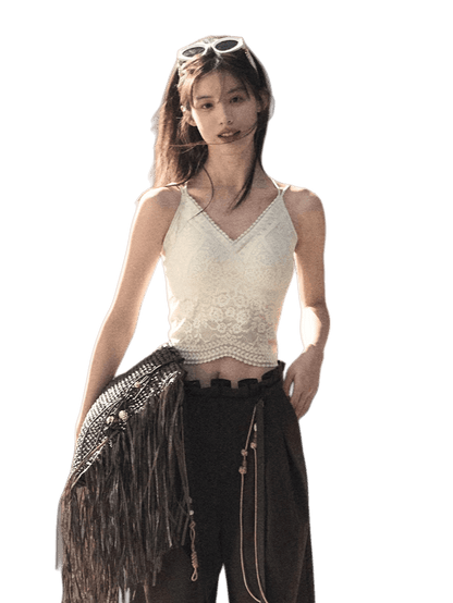 High-Stretch Lace Backless Camisole