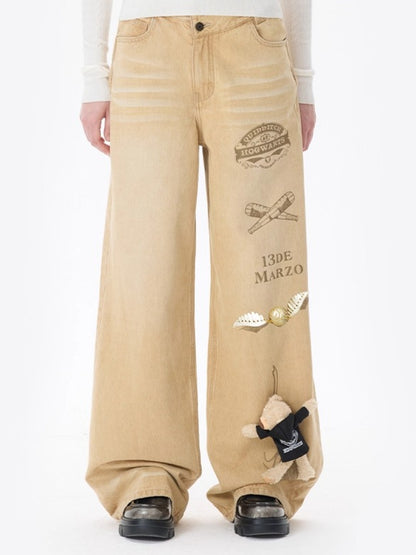 Quidditch Printed Straght-Leg Jeans