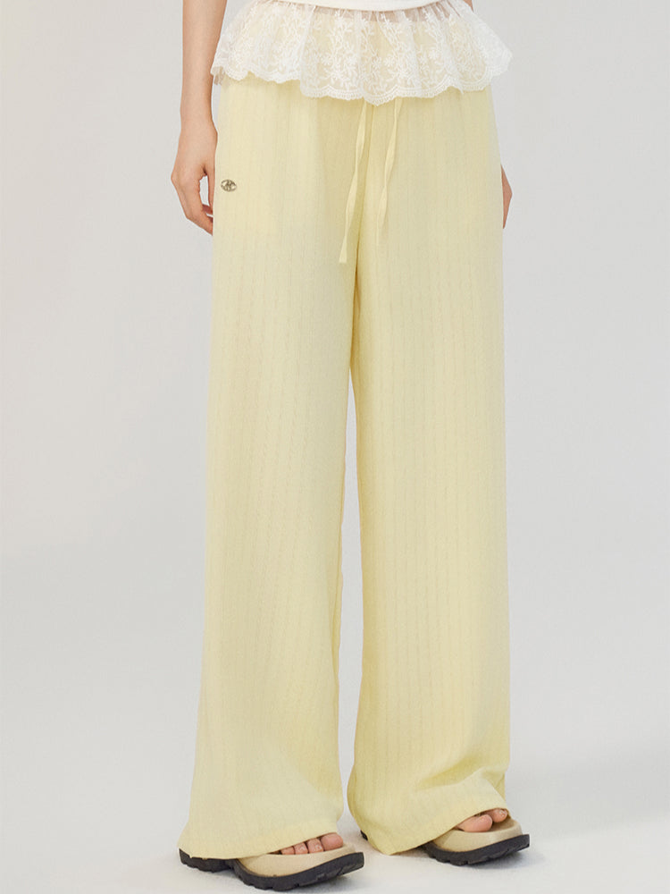 Cool and Drapey Ice Silk Wide-Leg Pants - CHINASQUAD