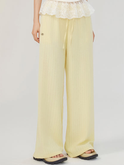 Cool and Drapey Ice Silk Wide-Leg Pants - CHINASQUAD