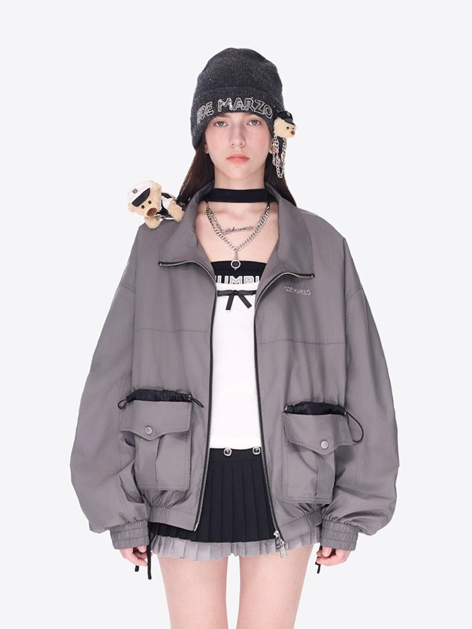 Bear Sheriff Retro Collar Track Jacket