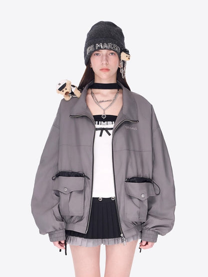 Bear Sheriff Retro Collar Track Jacket