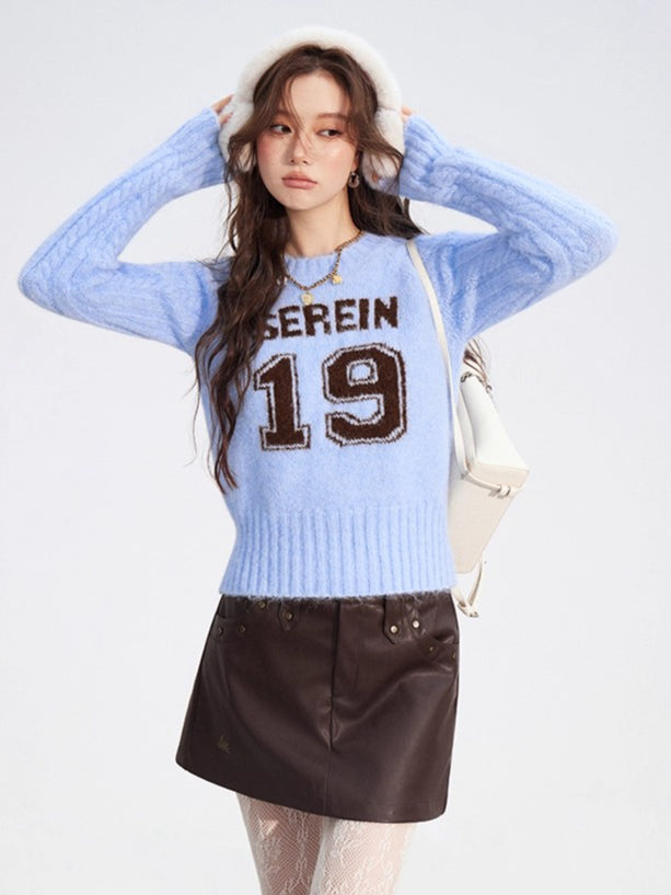 Studded A-Line Faux Leather Mini Skirt