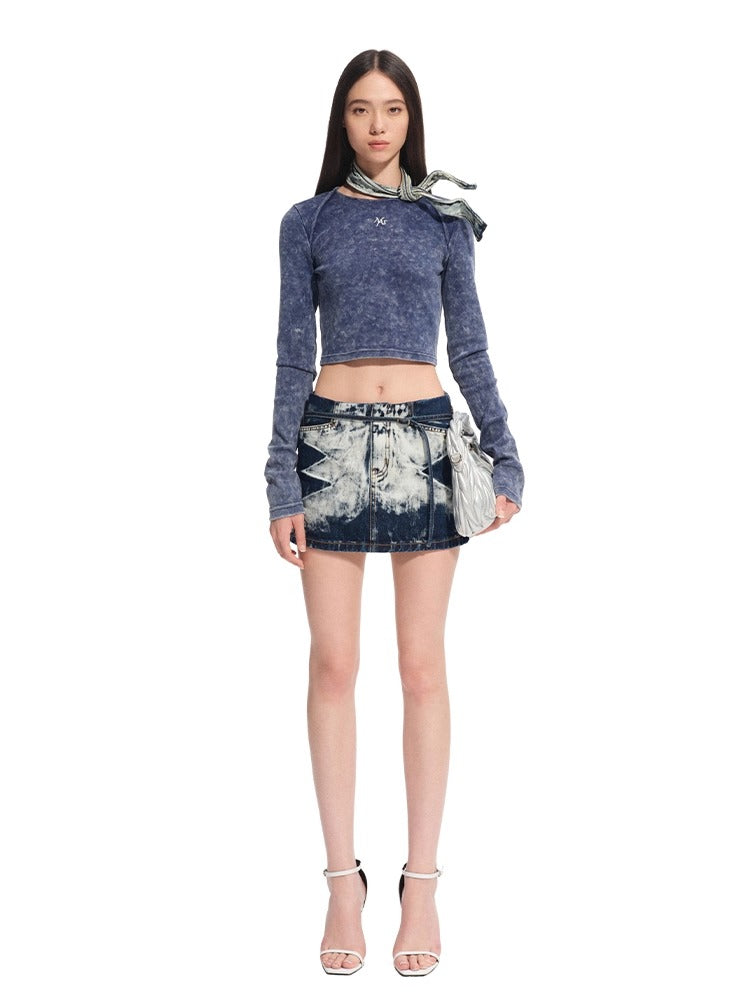 &quot;Feria Series&quot; Volcano Washed Cropped T-shirt