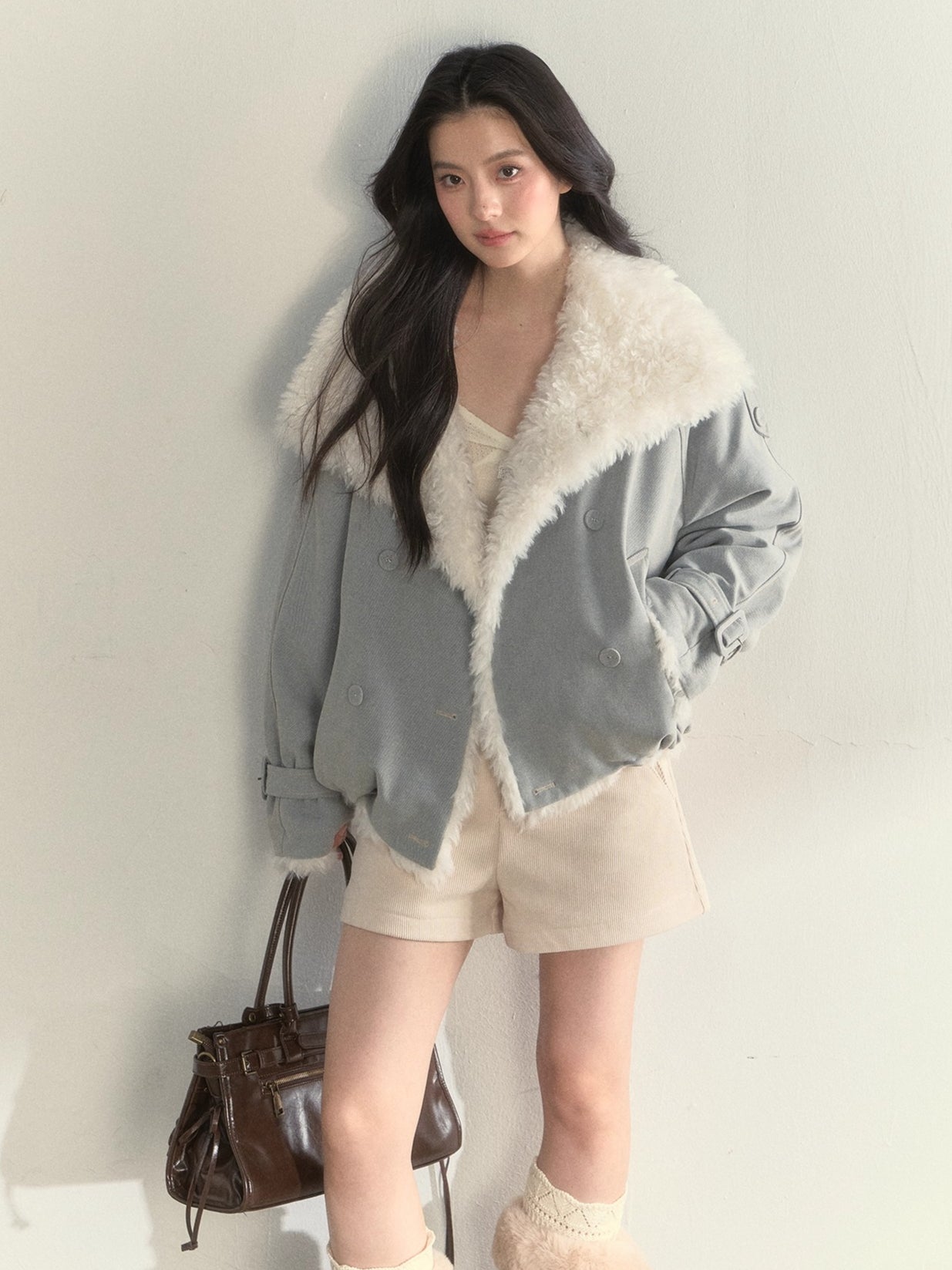 Reversible Fleece-Lined Cropped Jacket