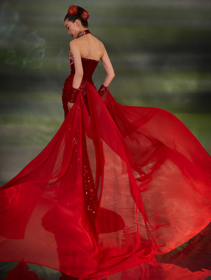 Ruby Radiance Gown