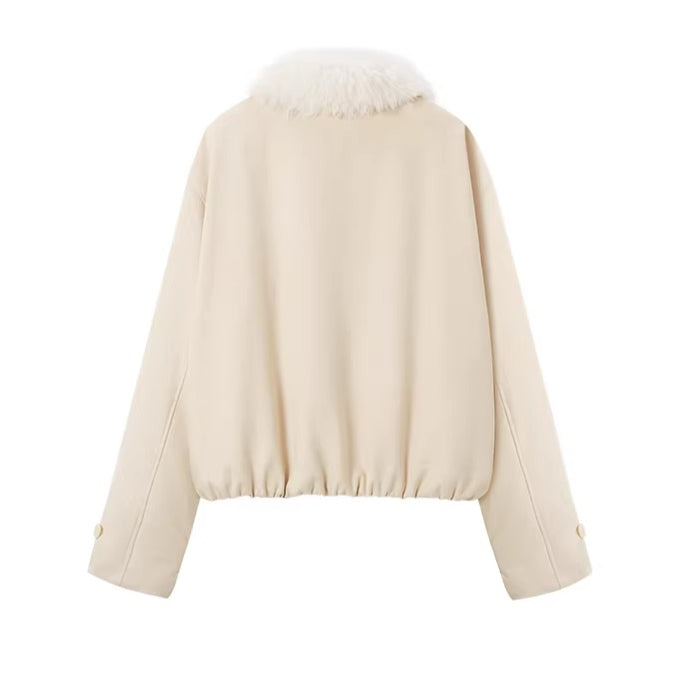 Faux Shearling Suede Jacket