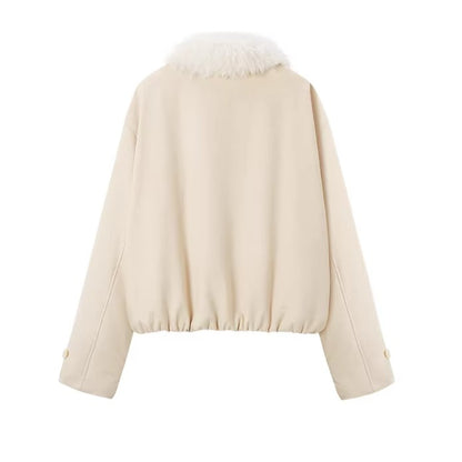 Faux Shearling Suede Jacket