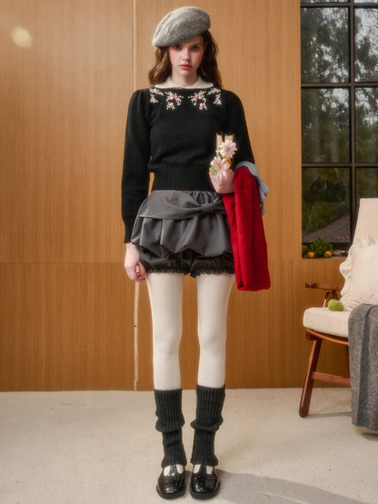 The Gift Hand-Embroidered Wool Sweater