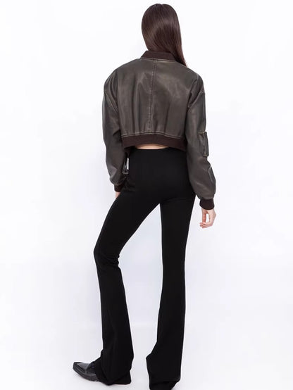 High-Stretch Slimming Micro-Flare Pants