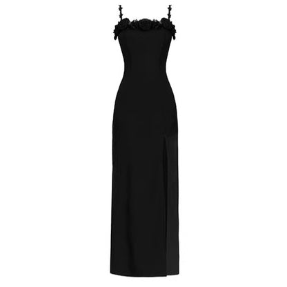 Slim-Fit Satin Camisole Maxi Dress