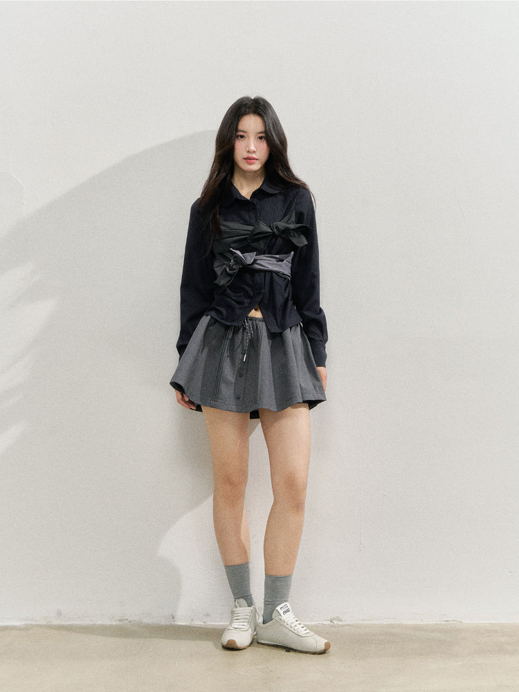Romantic College Two-piece Mini Skirt - CHINASQUAD