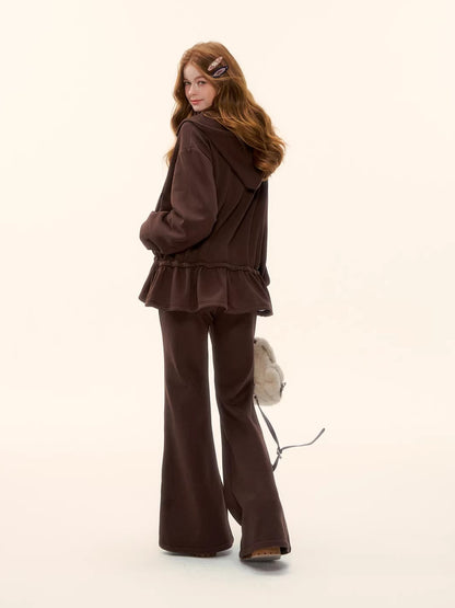 High-Waist Flared Lounge Pants