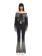 Twill Washed V-Waist Stretch Micro-flare Pants - CHINASQUAD