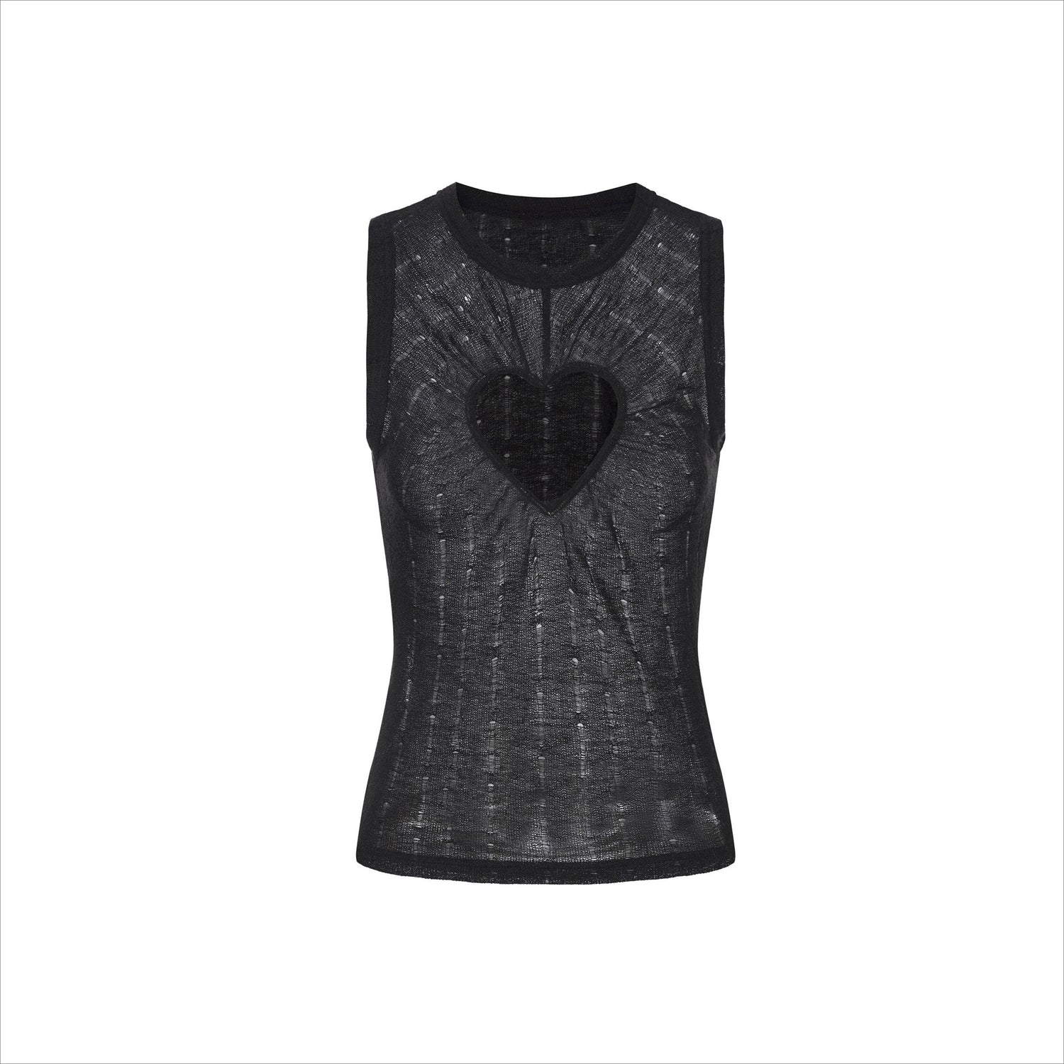 Deconstructed Cut-Out Punk Tank Top
