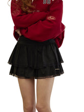 Suede Pleated Lace Puff A-Line Mini Skirt - CHINASQUAD