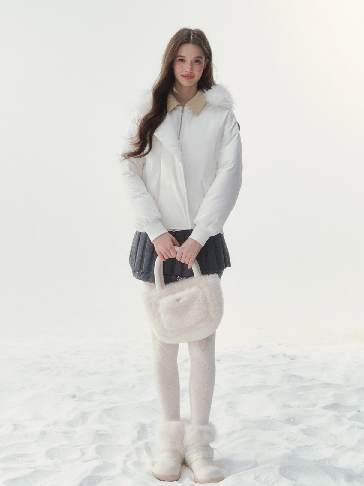 Faux-Fur Collar Down Jacket