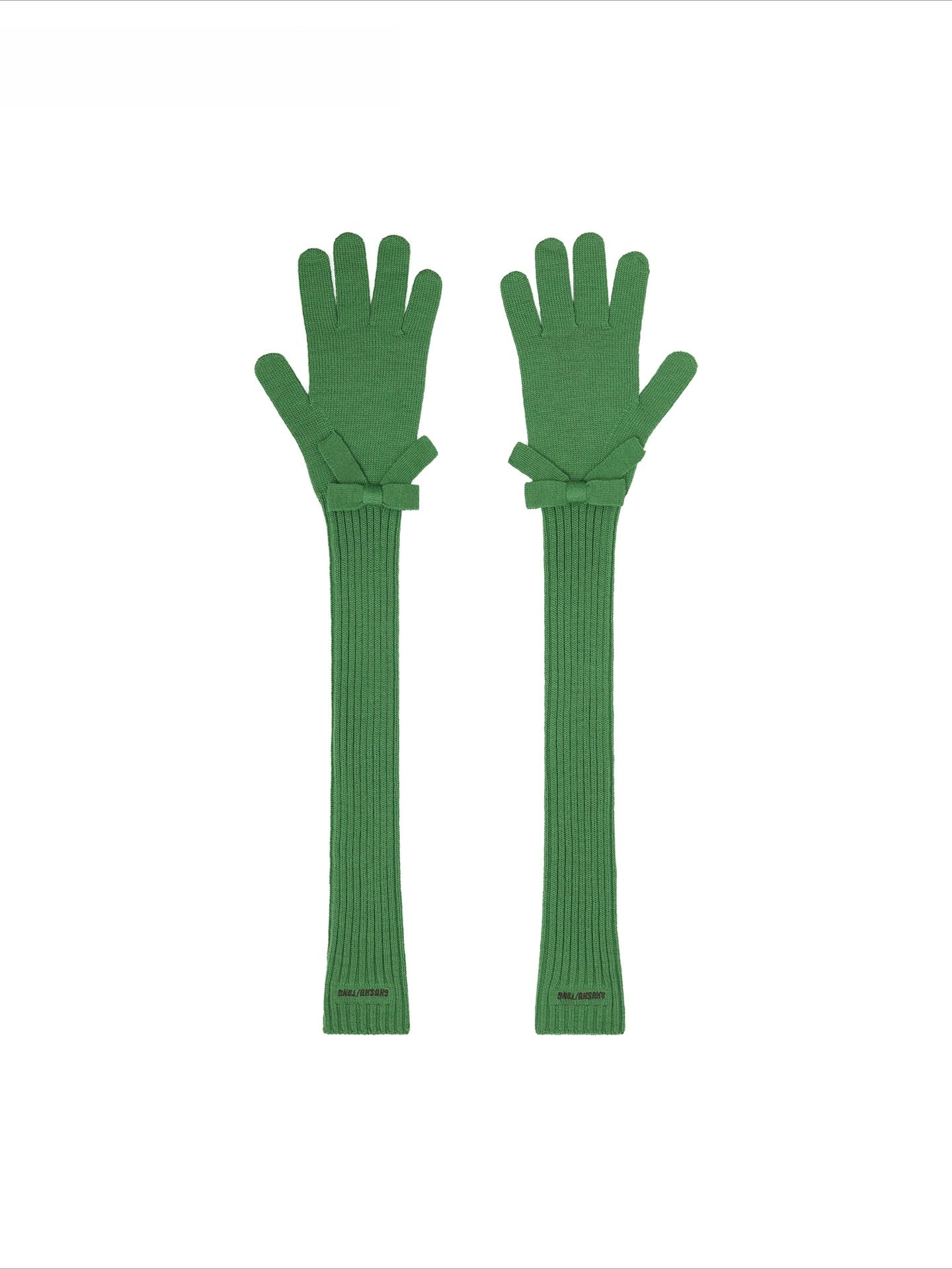 Textured Wool-Blend Knit Gloves