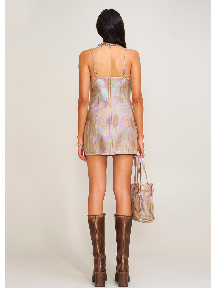 Rage Wild Origin Denim Dress Wild Cowboy Brown