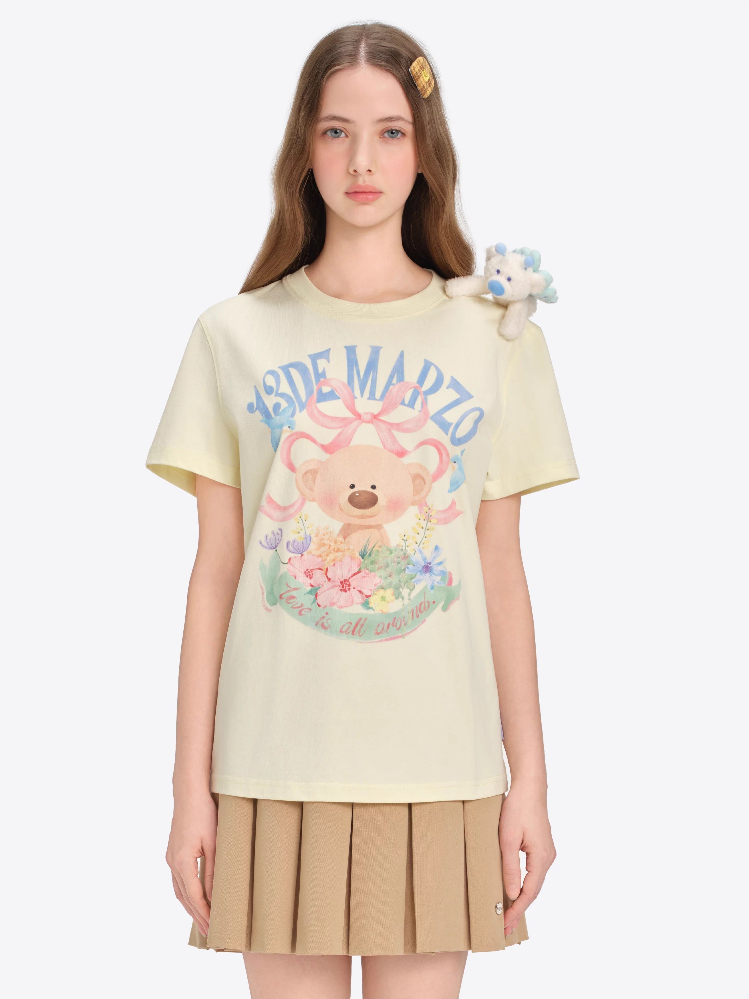 Floral Illustration Cotton Tee