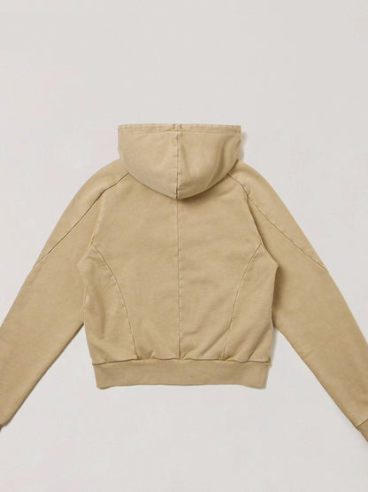 Wild Vintage Zip-up Cropped Hoodie