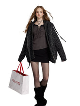 Two-Piece Chunky Knit High-Neck Cardigan - CHINASQUAD