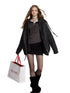 Two-Piece Chunky Knit High-Neck Cardigan - CHINASQUAD
